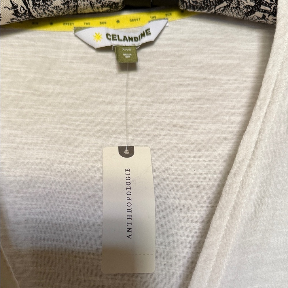 Anthropologie White V-Neck Maxi Dress with Twist Front. NWT - Picture 4 of 5